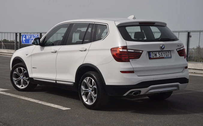 BMW X3 cena 91777 przebieg: 114456, rok produkcji 2017 z Wrocław małe 232